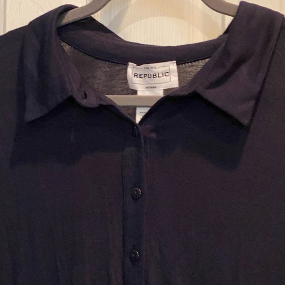 For the Republic L/S high/low ruffle hem Blouse - Picture 2 of 7